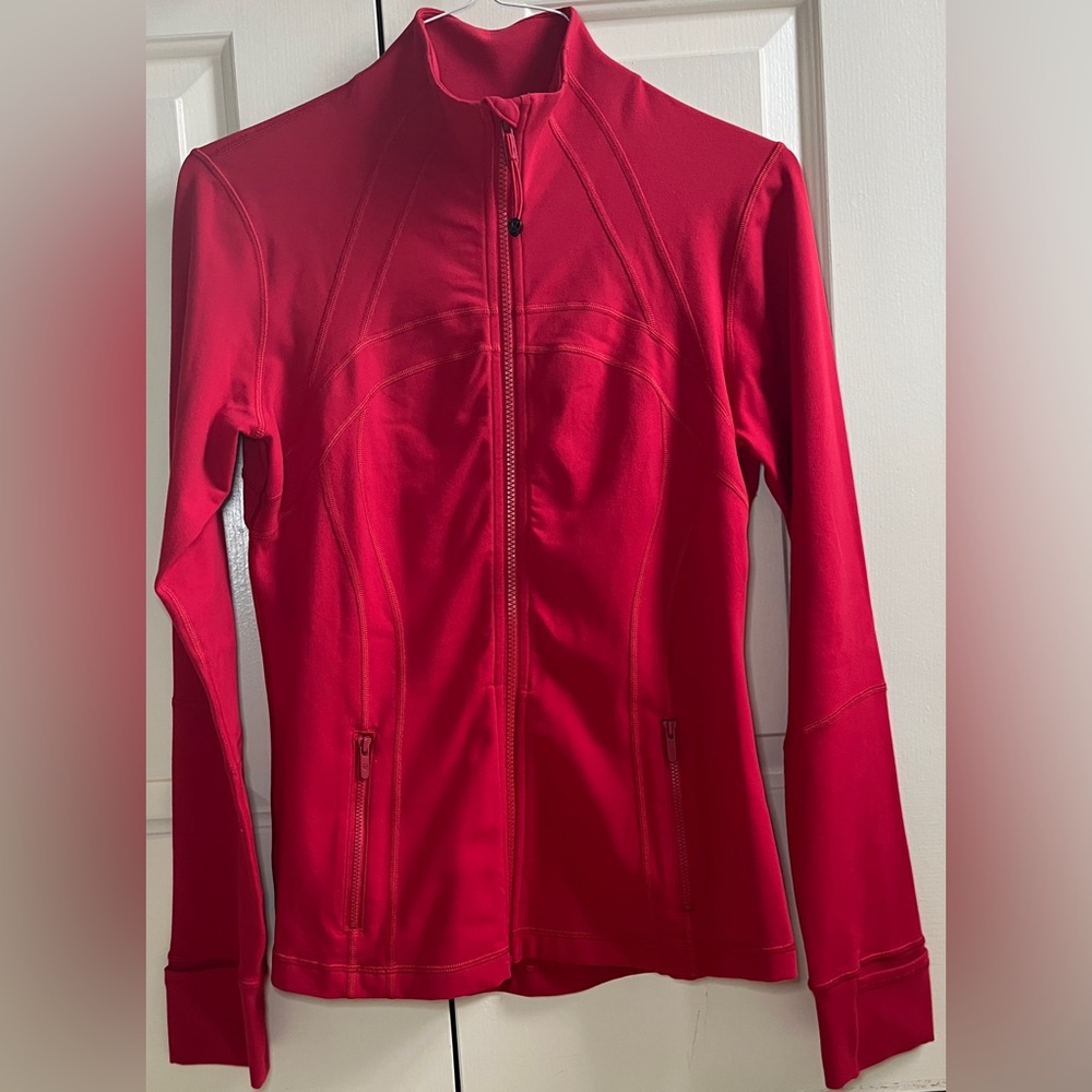 🍒LULULEMON sz 10 DEFINE Jacket DARK RED Full-Length LUON ~ VVHTF COLOR!!